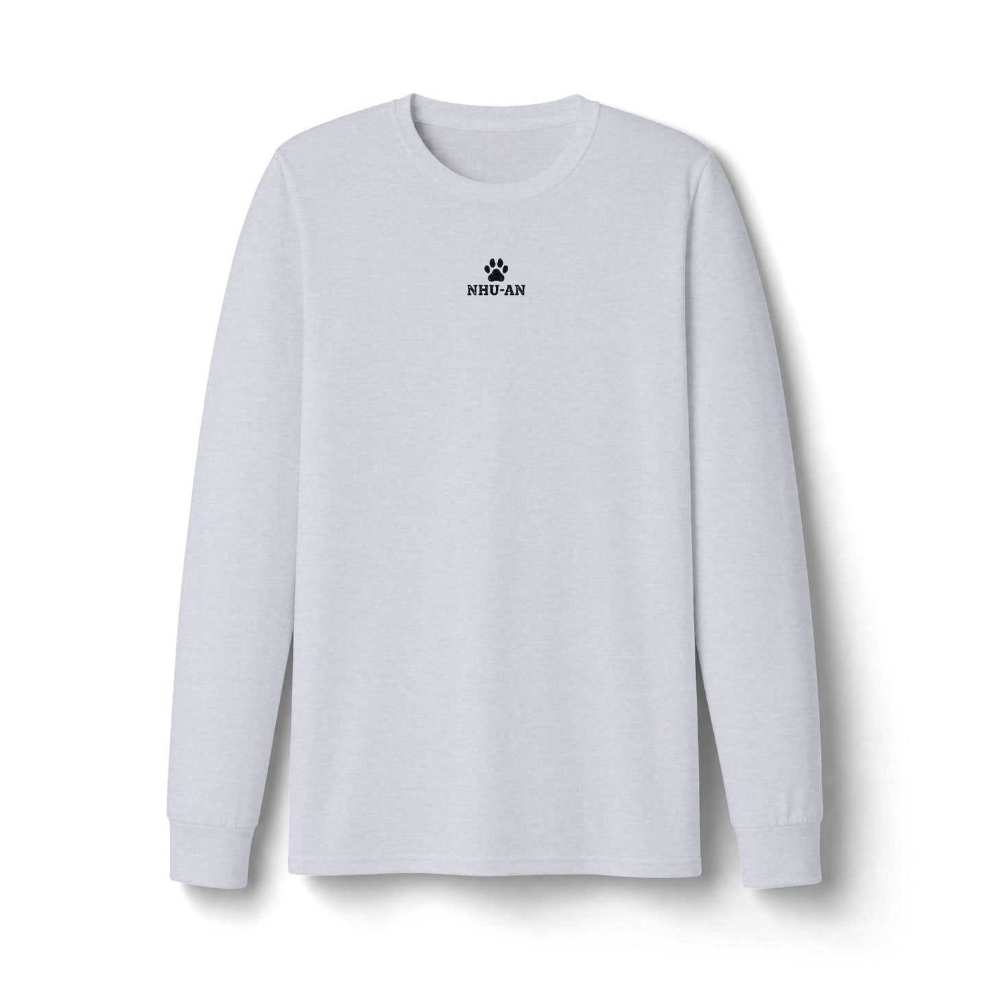 Minimalist Paw Print Long Sleeve Tee – 'MEW-MOM' Cat Lover Shirt