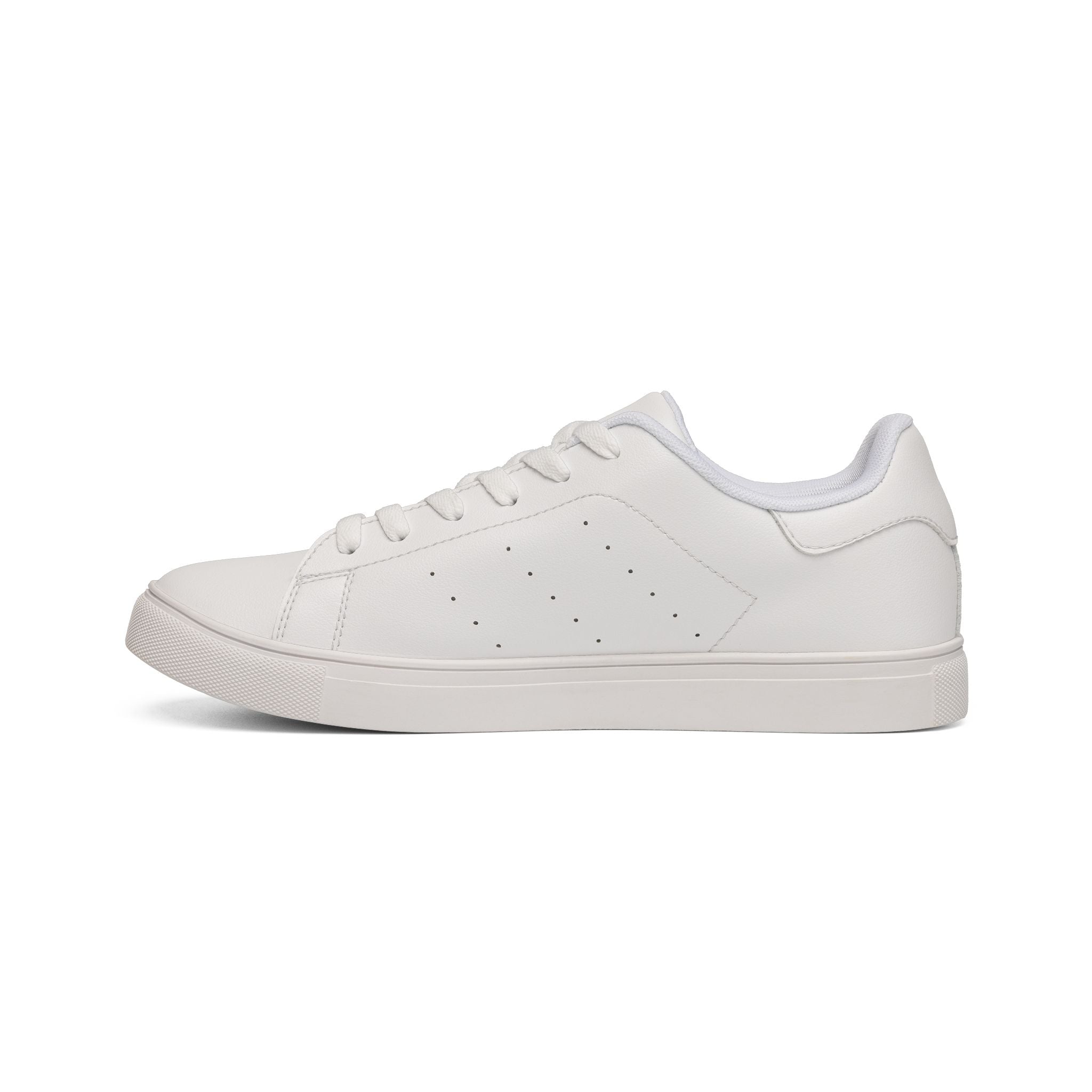 KAMB Men's White Low-Top Leather Sneakers