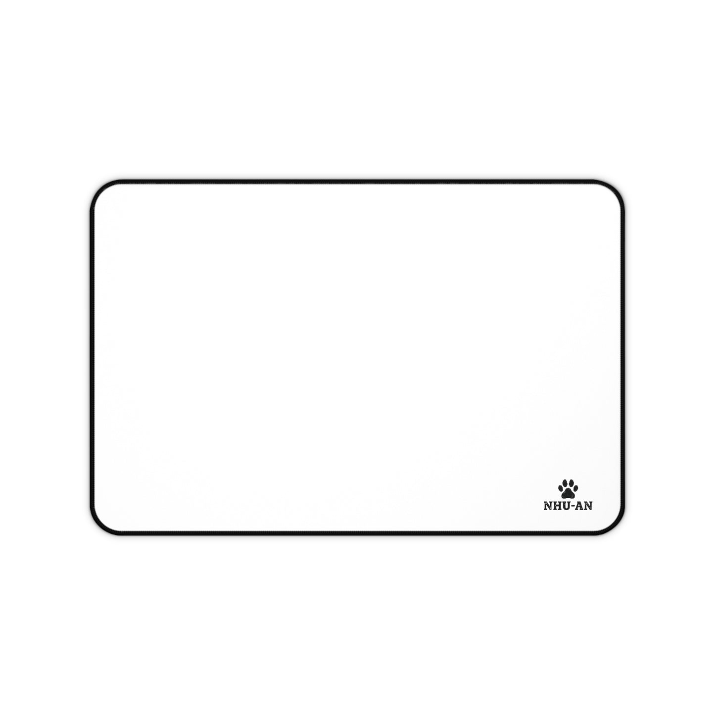 Minimal White Desk Mat — Large Waterproof Mousepad with Non-Slip Base