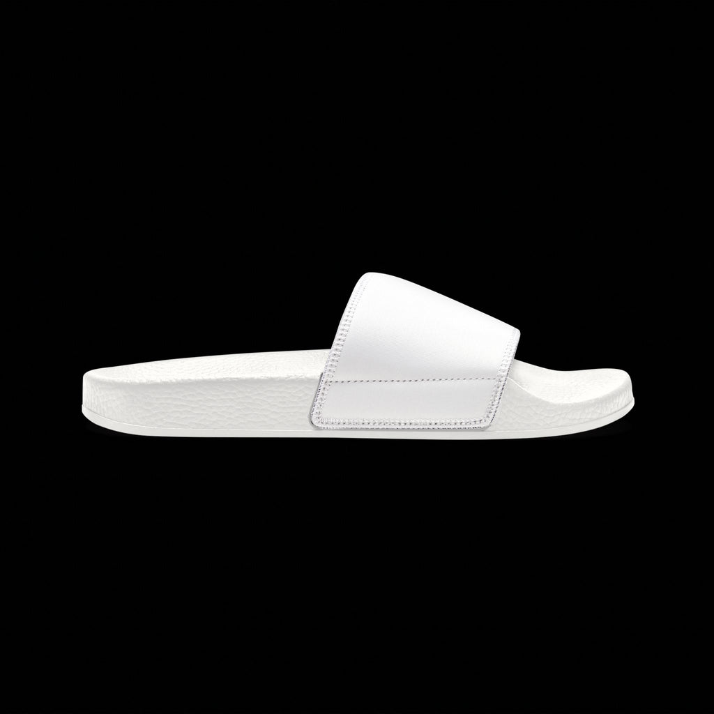 KAMB Men's Removable-Strap Sandals — White Slide Sandals