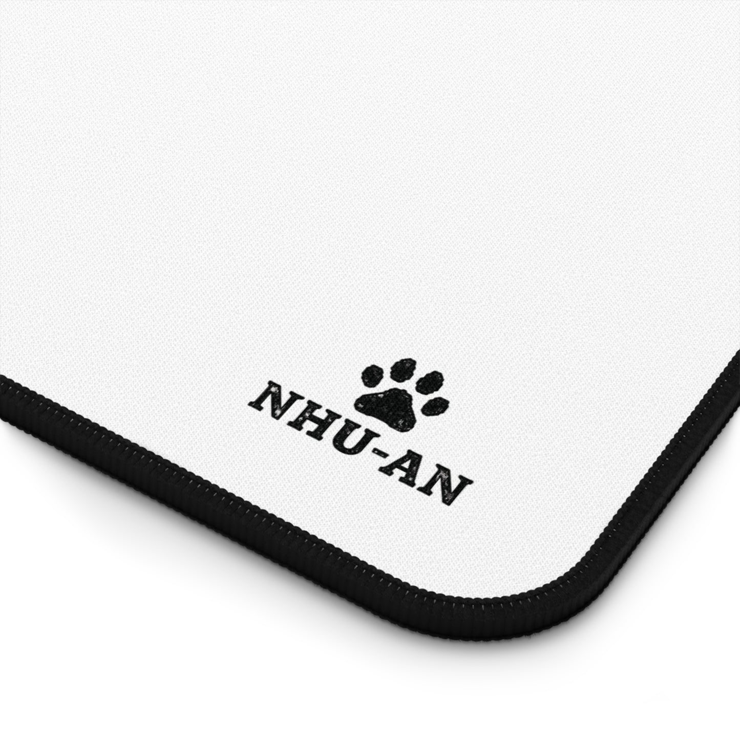 Minimal White Desk Mat — Large Waterproof Mousepad with Non-Slip Base