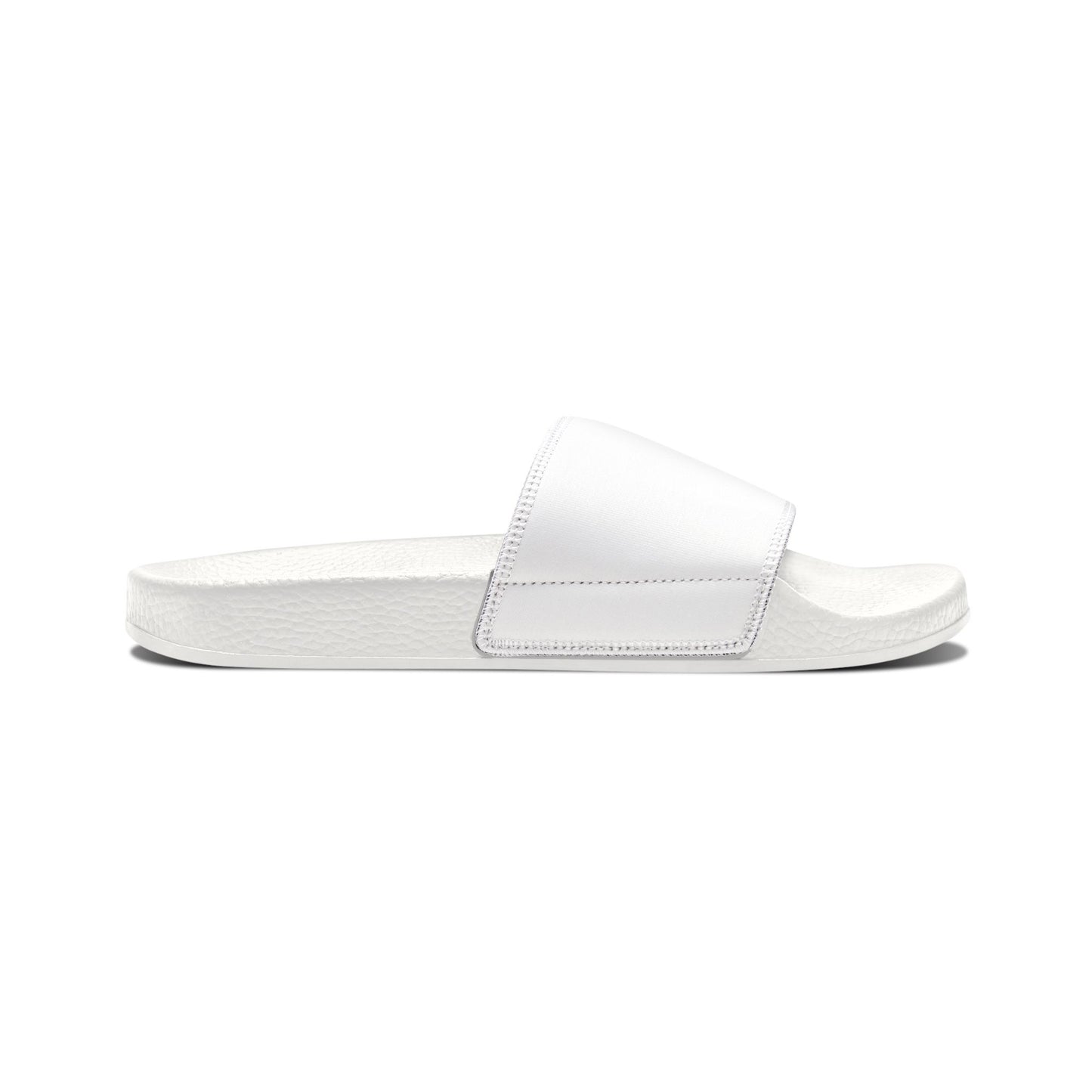 Men's Removable-Strap Sandals — White Slide Sandals with Detachable Strap