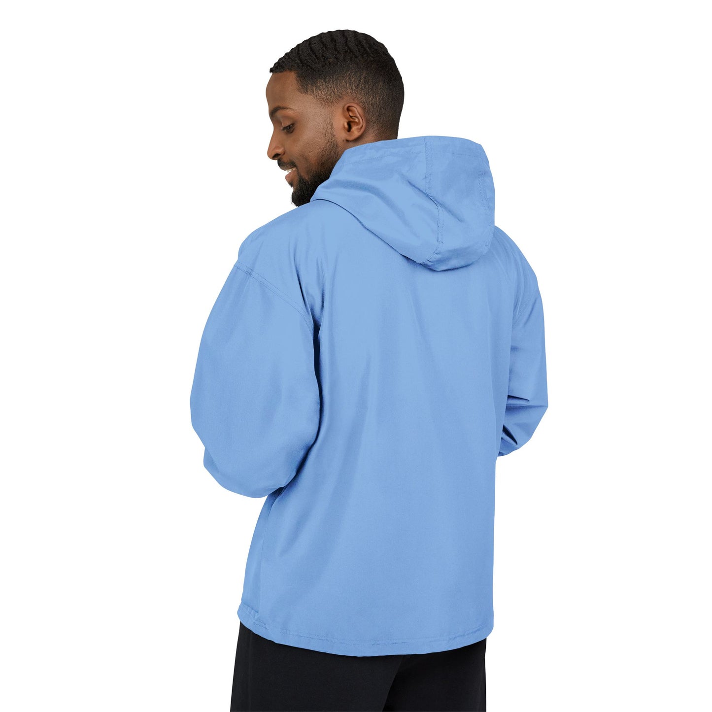 Light Blue Packable Anorak Jacket with Small Logo