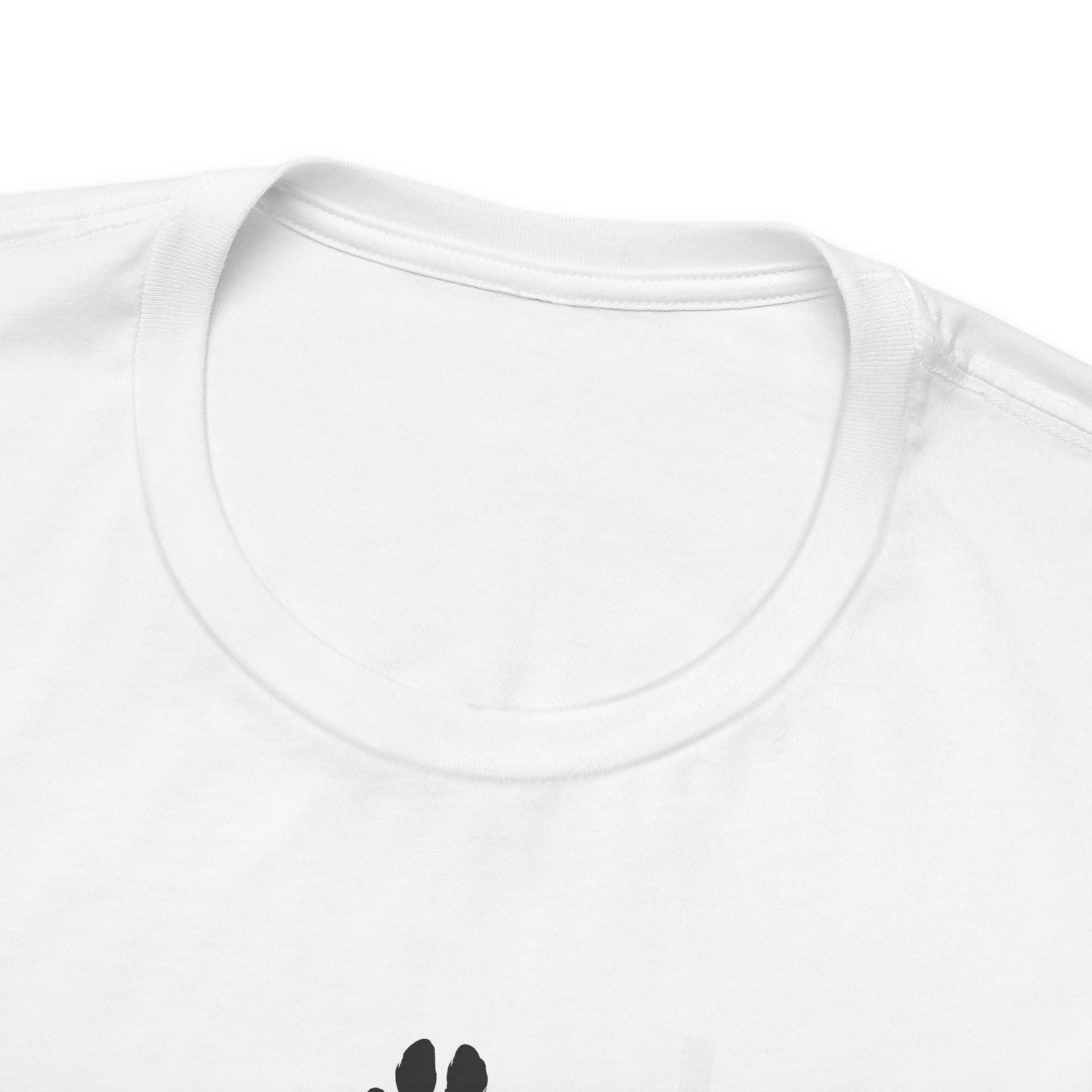 Paw Print "NHU-AN" Minimalist White Tee - Pet Lover Graphic T-Shirt