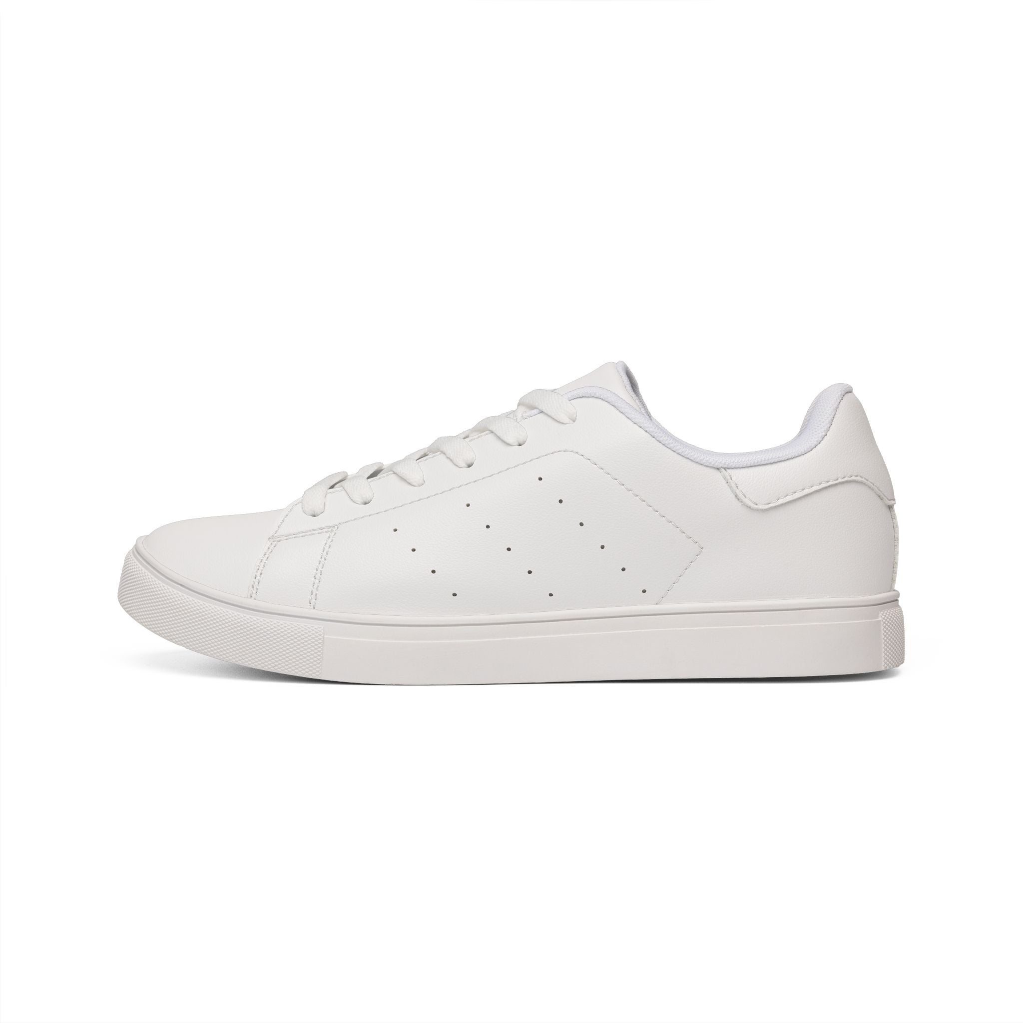 KAMB Men's White Low-Top Leather Sneakers