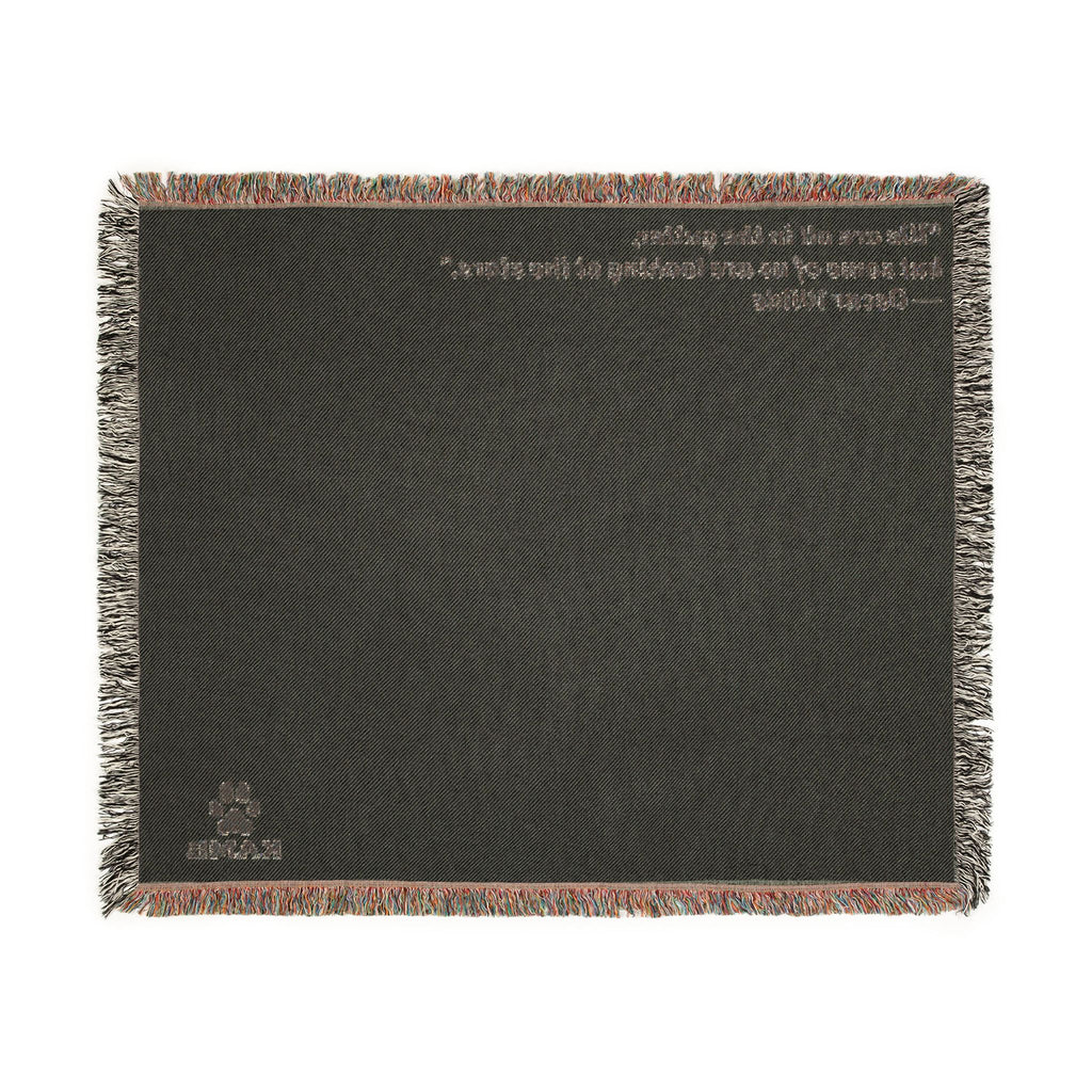 Personalized Pet Quote Woven Blanket — "There are still is this together" Throw for Dog Lovers