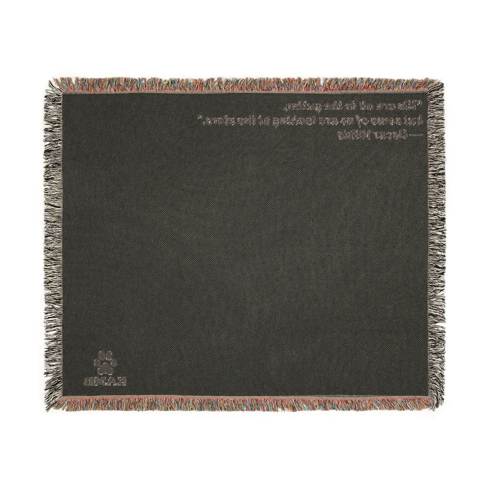Personalized Pet Quote Woven Blanket — "There are still is this together" Throw for Dog Lovers