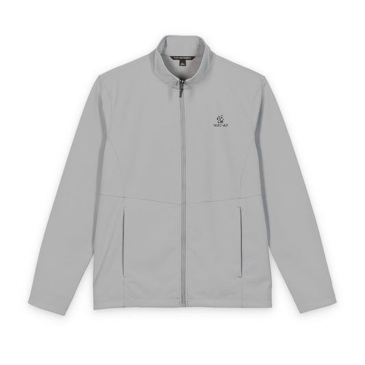 Men's Soft Shell Jacket with Subtle Mountain Logo - Lightweight Windbreaker