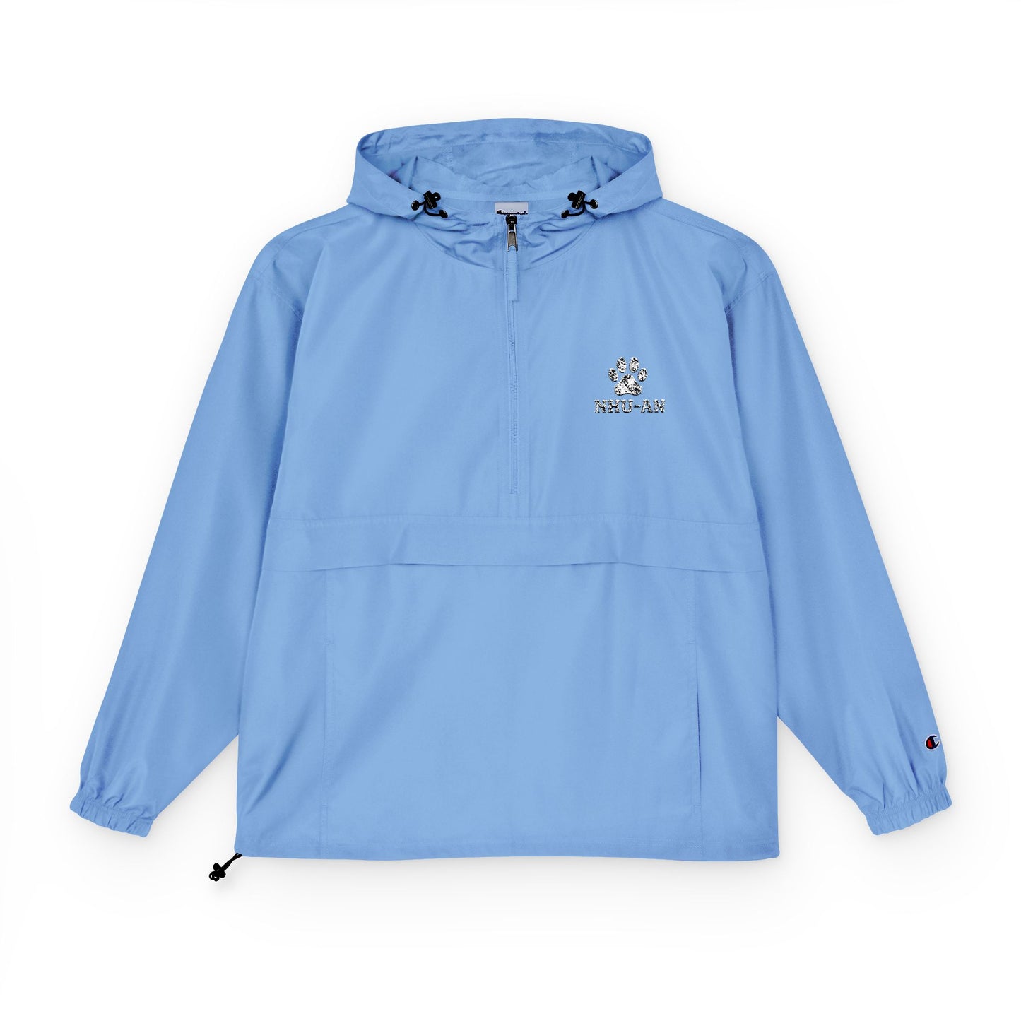 Light Blue Packable Anorak Jacket with Small Logo