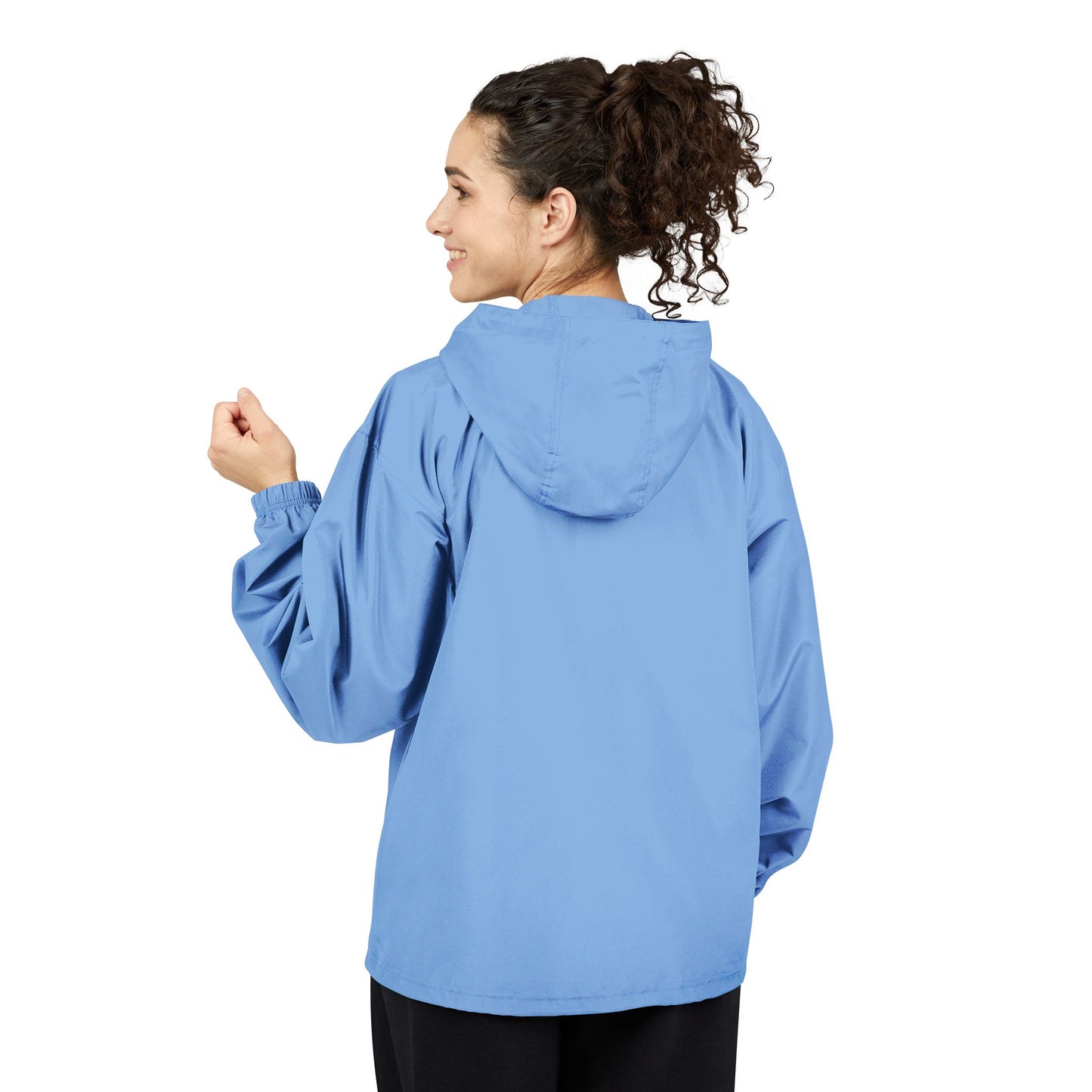Light Blue Packable Anorak Jacket with Small Logo