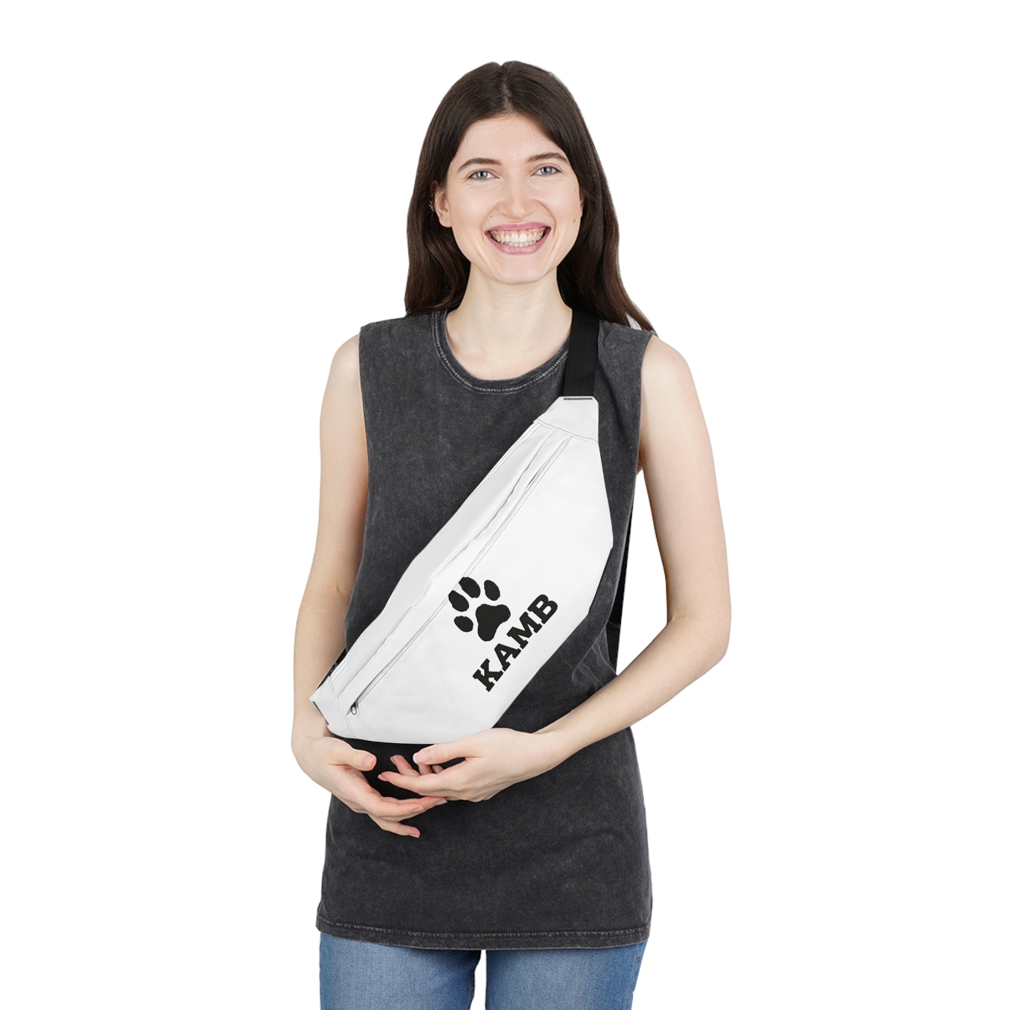 Kamb Paw Print Large Fanny Pack — Dog Lover Waist Bag