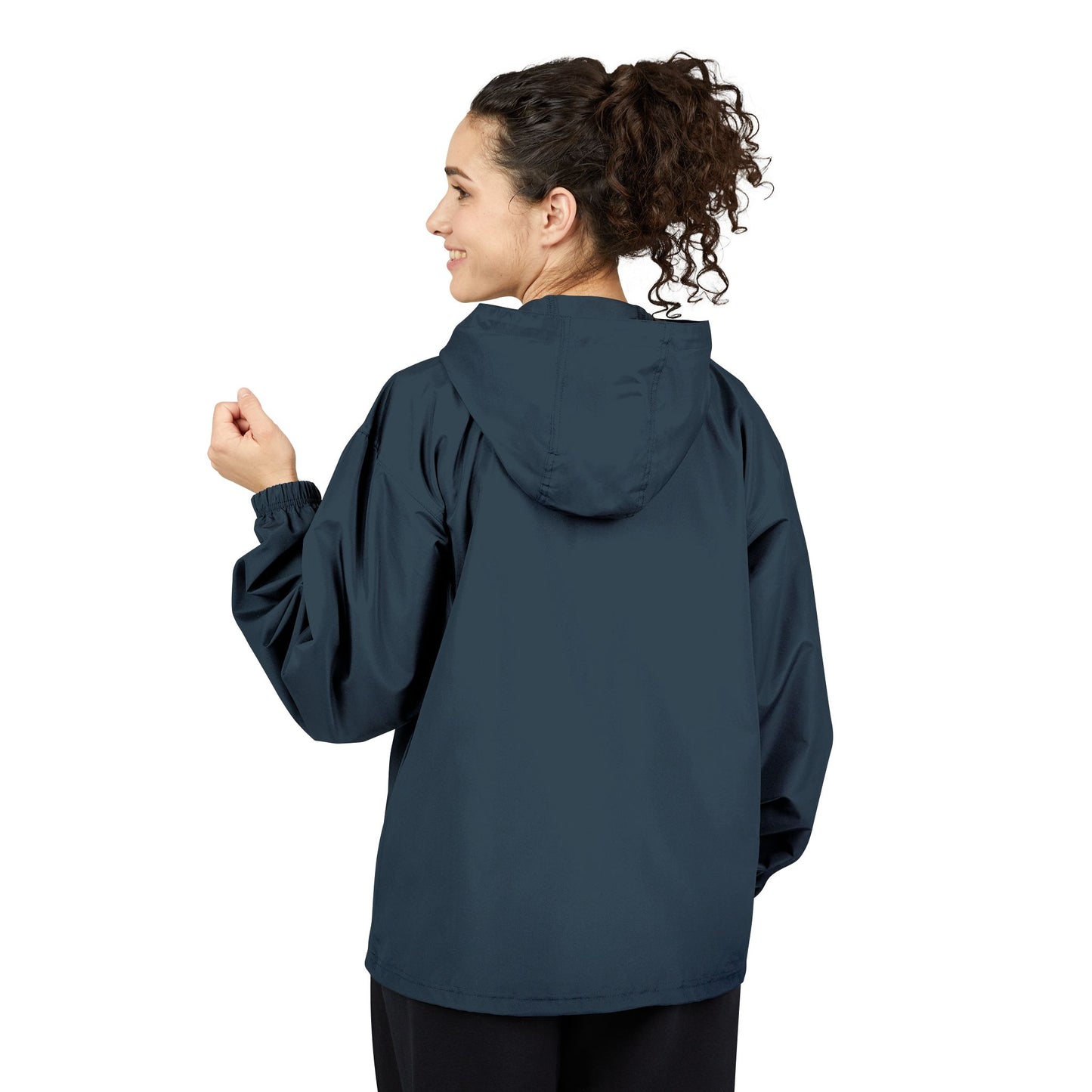Light Blue Packable Anorak Jacket with Small Logo