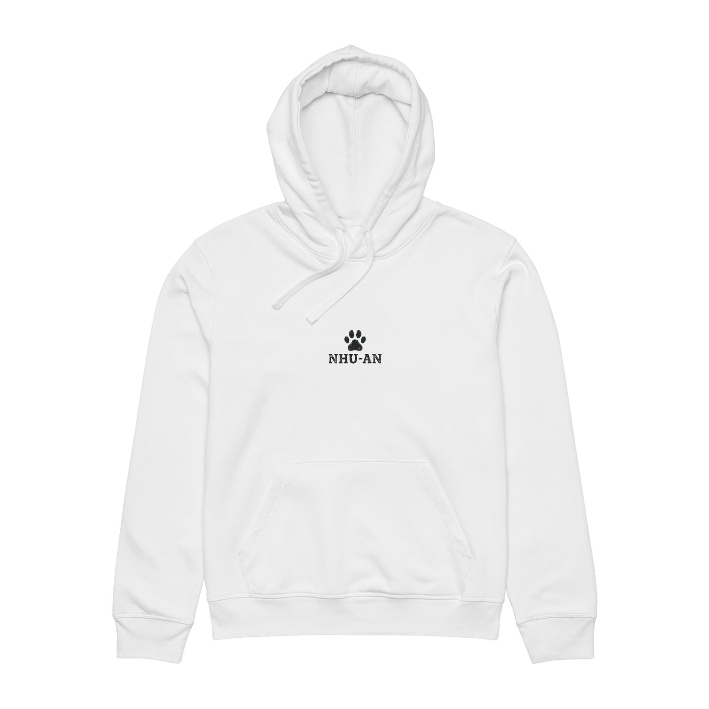Drummer Hoodie — Minimalist 'NHU-AN' Paw Logo Organic Hoodie