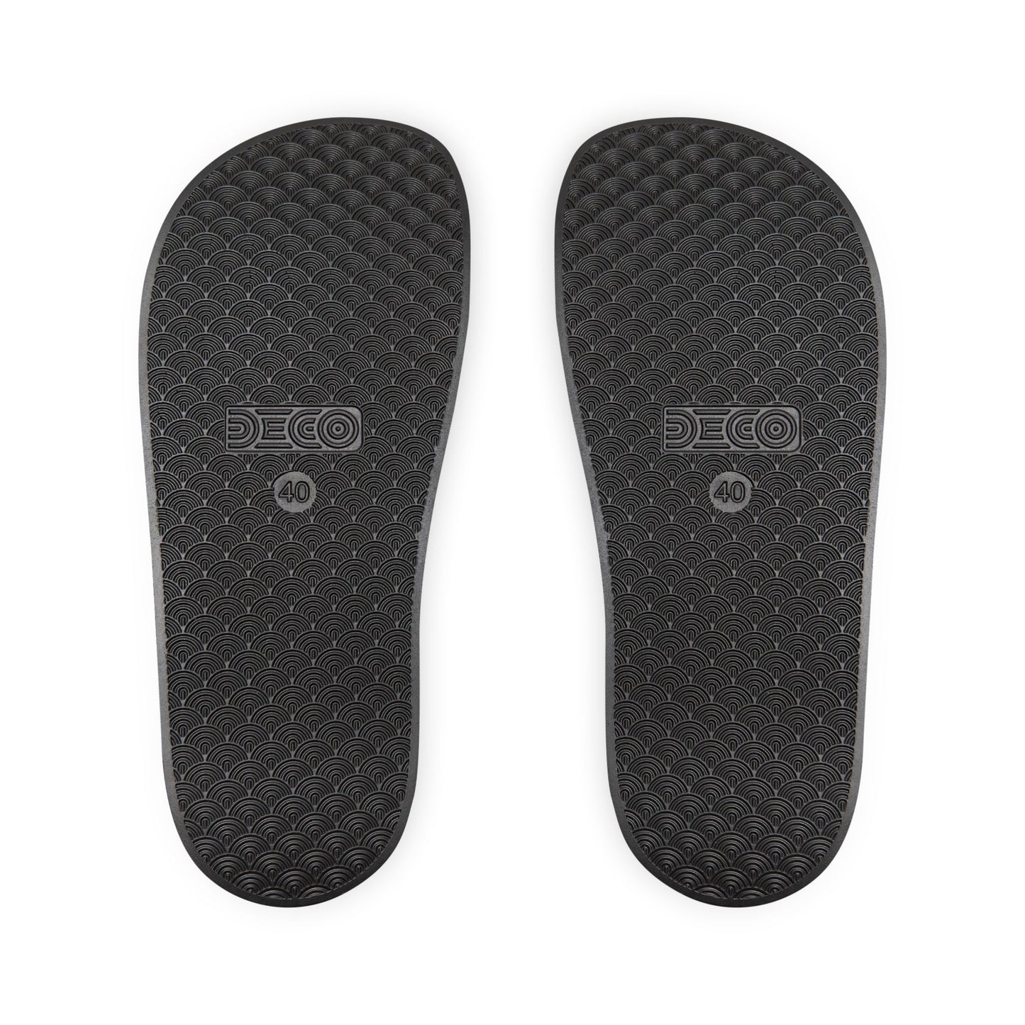 Men's Removable-Strap Sandals — White Slide Sandals with Detachable Strap