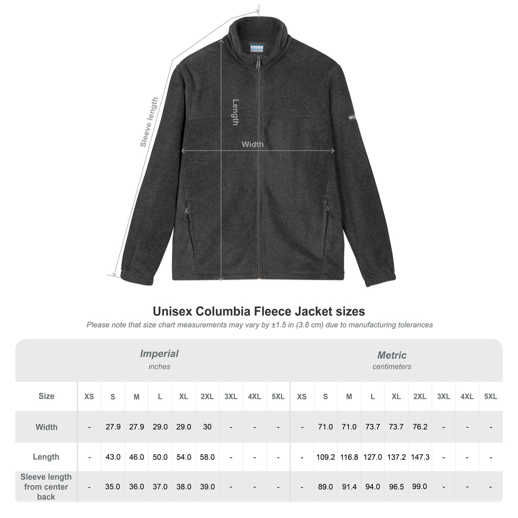 Embroidered Columbia Fleece Jacket — Men's/Women's Zip-Up Outdoor Fleece