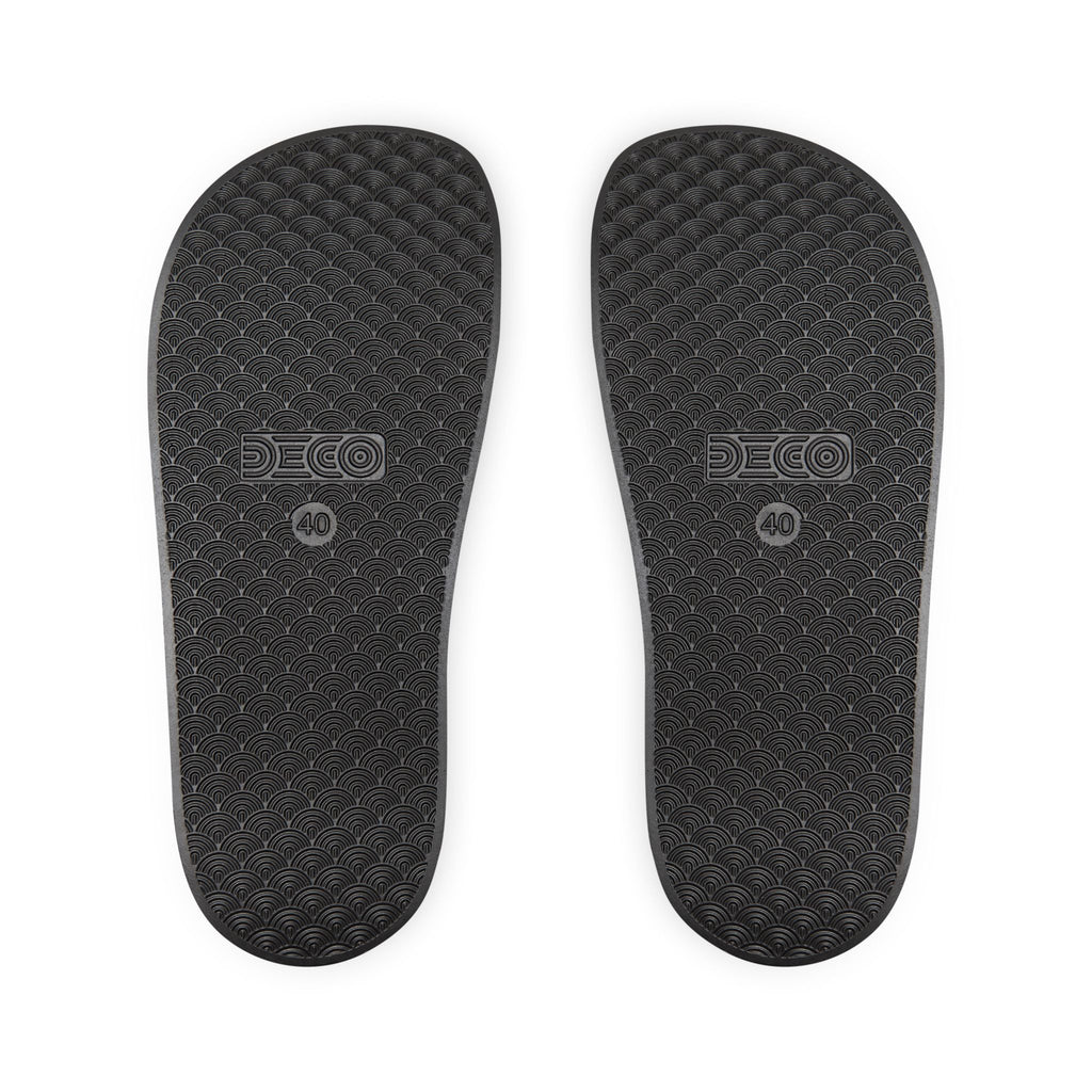 Men's Removable-Strap Slide Sandals — White Casual Pool & Lounge Footwear