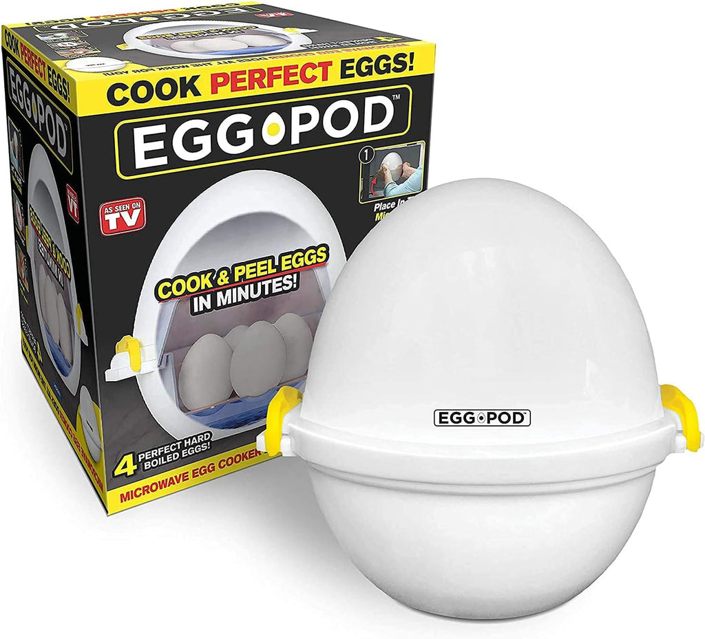 Eggpod by  Egg Cooker Wireless Microwave Hardboiled Egg Maker, Cooker, Egg Boiler & Steamer, 4 Perfectly-Cooked Hard Boiled Eggs in under 9 Minutes as Seen on TV