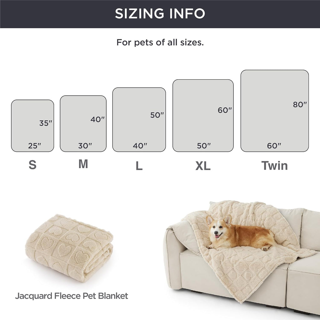 Bedsure Waterproof Dog Blankets Grey for Large Dogs Dog Blanket White 40"X50"