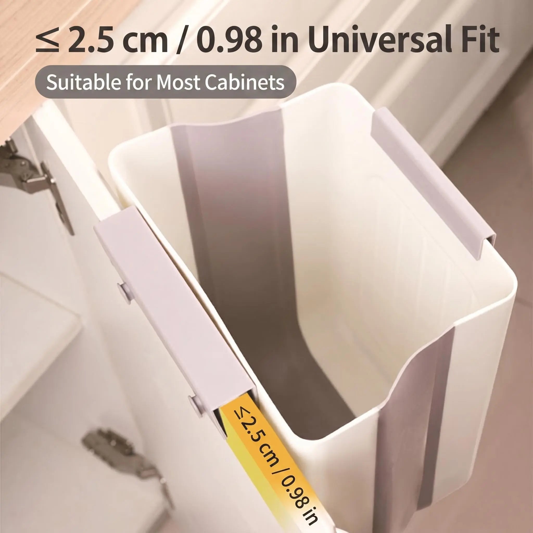 Versatile Collapsible Hanging Kitchen Trash Can - Space-Saving Foldable Rubbish Bin for Home and Bathroom (11L)