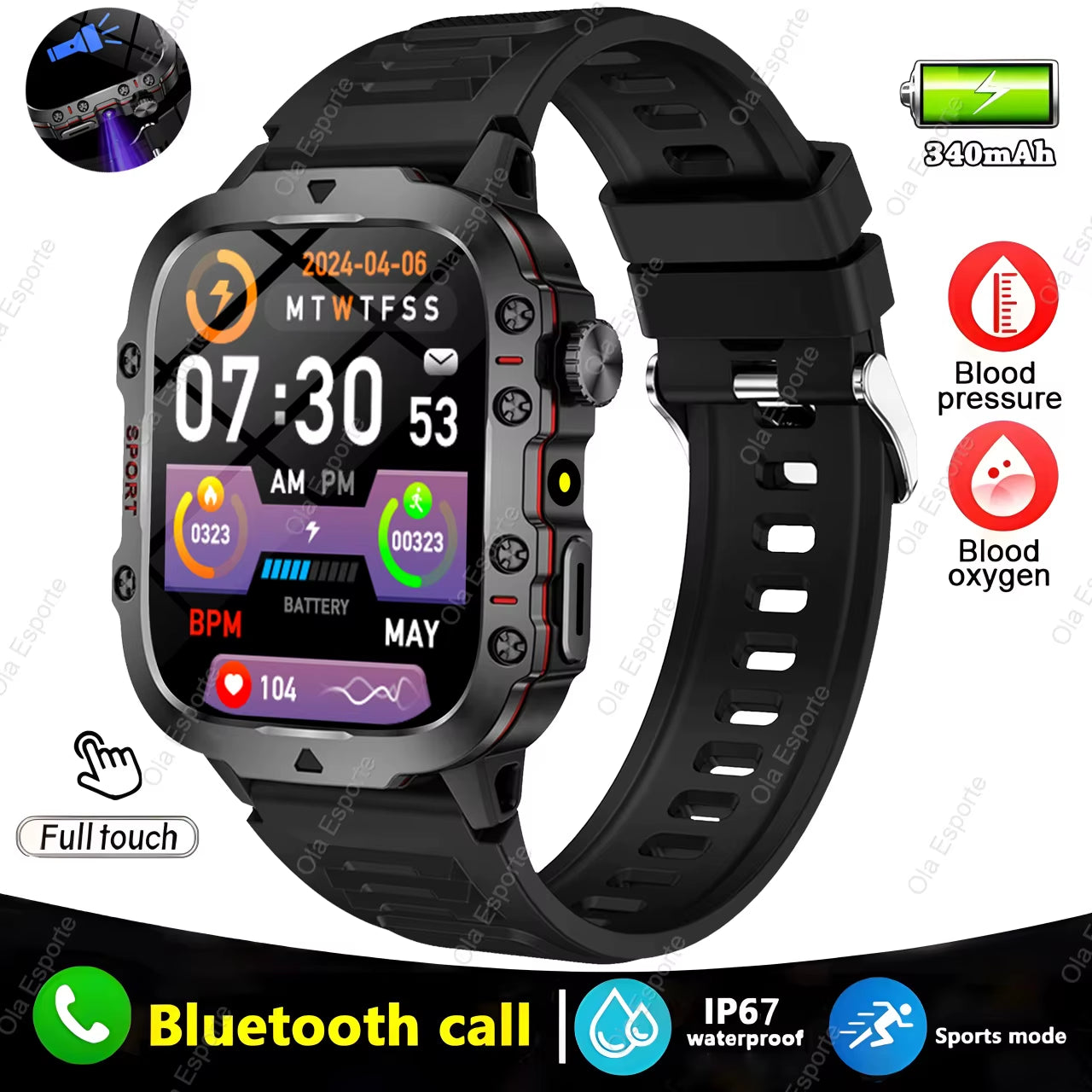 Elevate Your Lifestyle with the 2025 Men's Smartwatch: Bluetooth Calling, Fitness Tracking, and IP68 Waterproofing