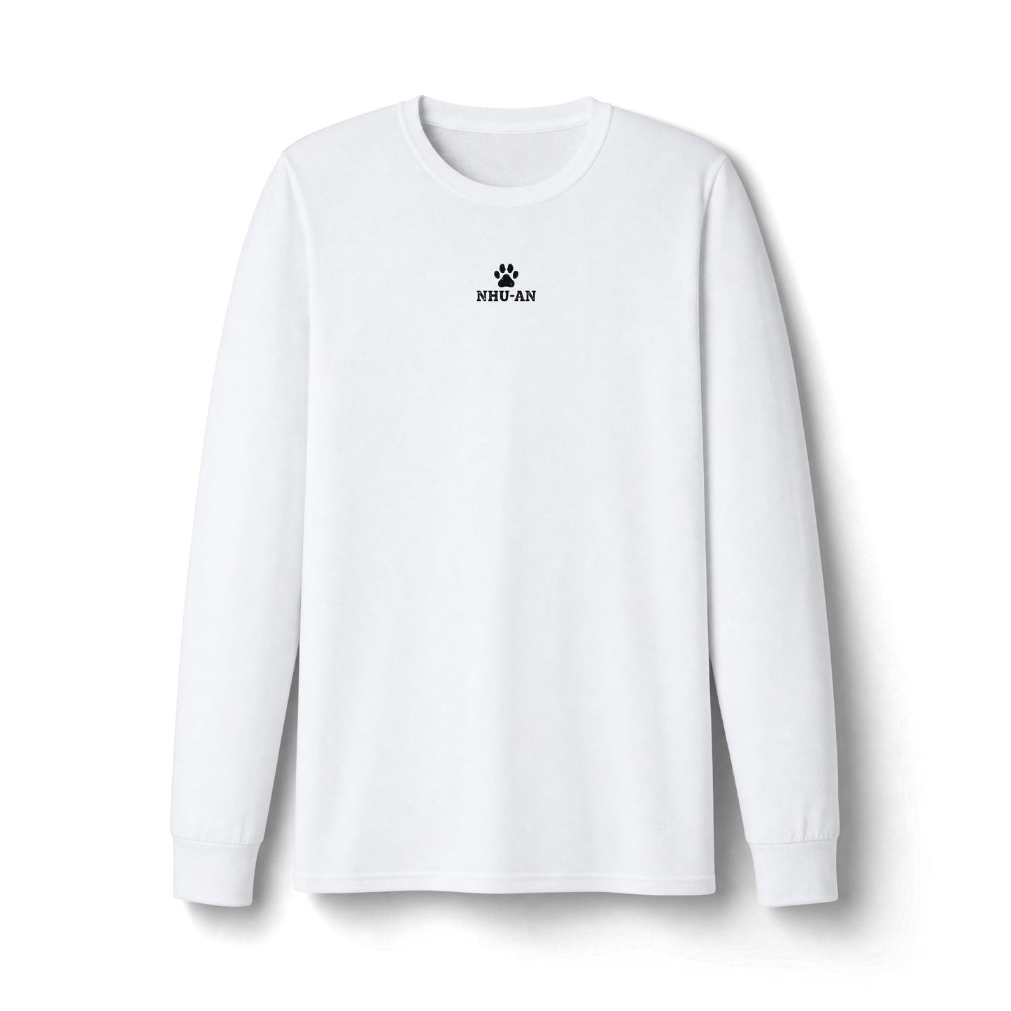 Minimalist Paw Print Long Sleeve Tee – 'MEW-MOM' Cat Lover Shirt