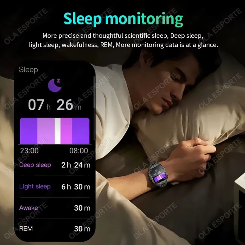 Elevate Your Fitness Journey with the 2025 Men's Smartwatch - Bluetooth Calling, Flashlight & IP68 Waterproof Design for Android & iOS