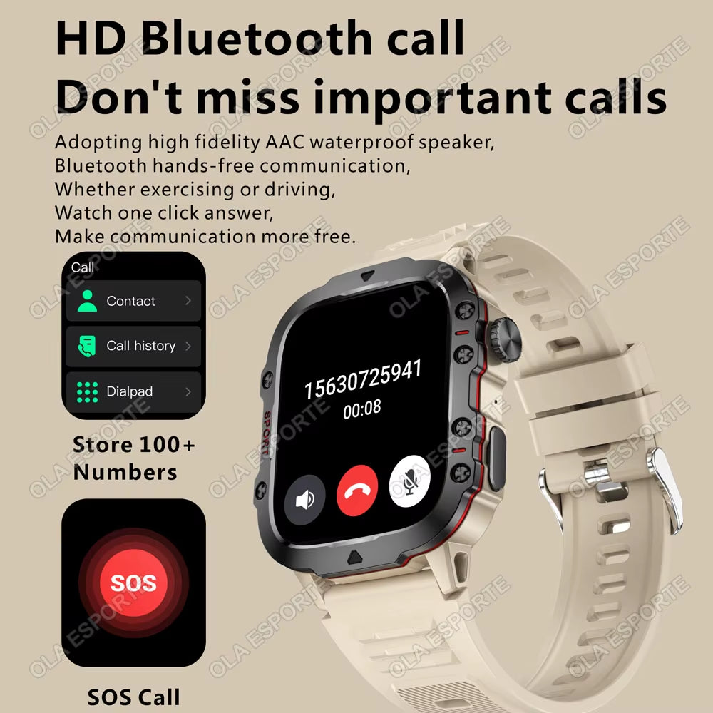Elevate Your Lifestyle with the 2025 Men's Smartwatch: Bluetooth Calling, Fitness Tracking, and IP68 Waterproofing