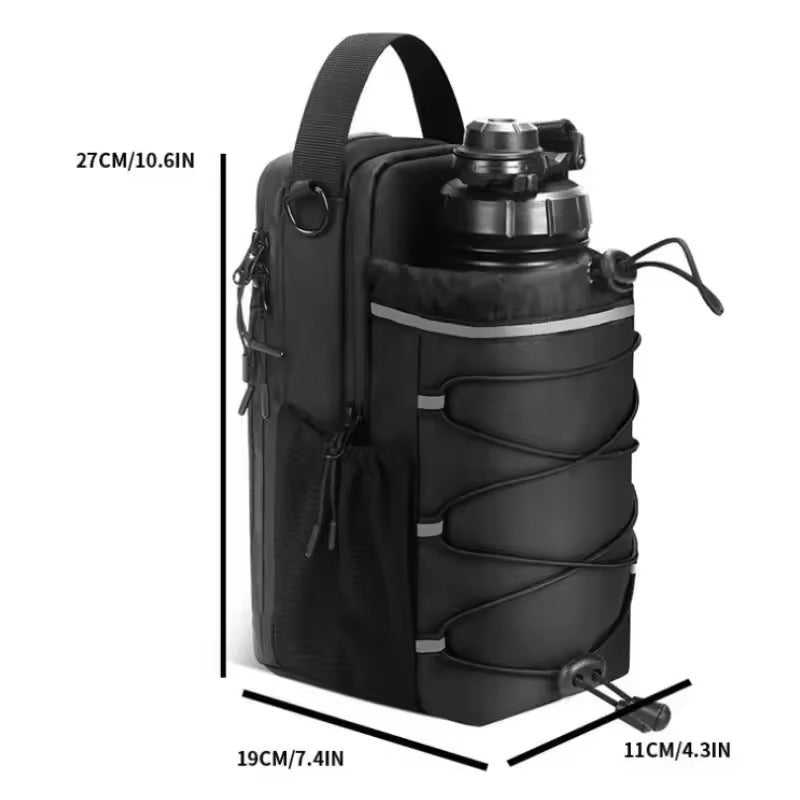 Magnetic Water Bottle Bag - Large Capacity Strong Magnet Phone Pocket Portable Gym Outdoor Sports Camping Hiking Fitness