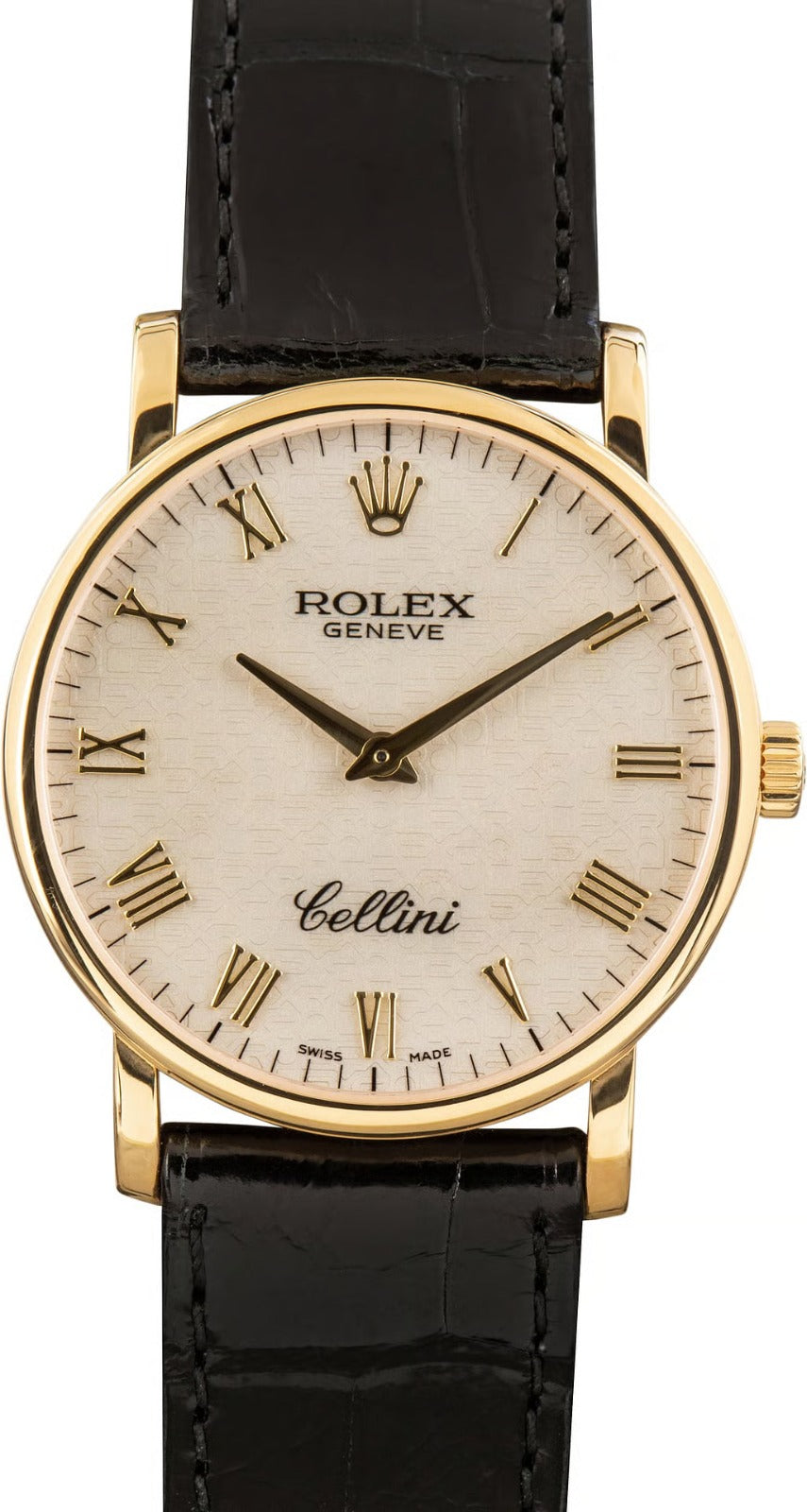 Pre-Owned Rolex Cellini Ivory Dial Ref 5115 18k Yellow Gold