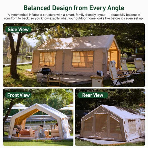 ABORON Inflatable Tents for Camping 117 Sq Blow Up Tent Portable Air Cabin Tent