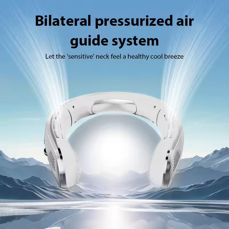 Portable Bladeless Neck Cooling Fan – Instant Summer Relief