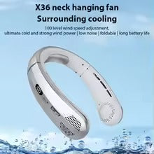 Portable Bladeless Neck Cooling Fan – Instant Summer Relief