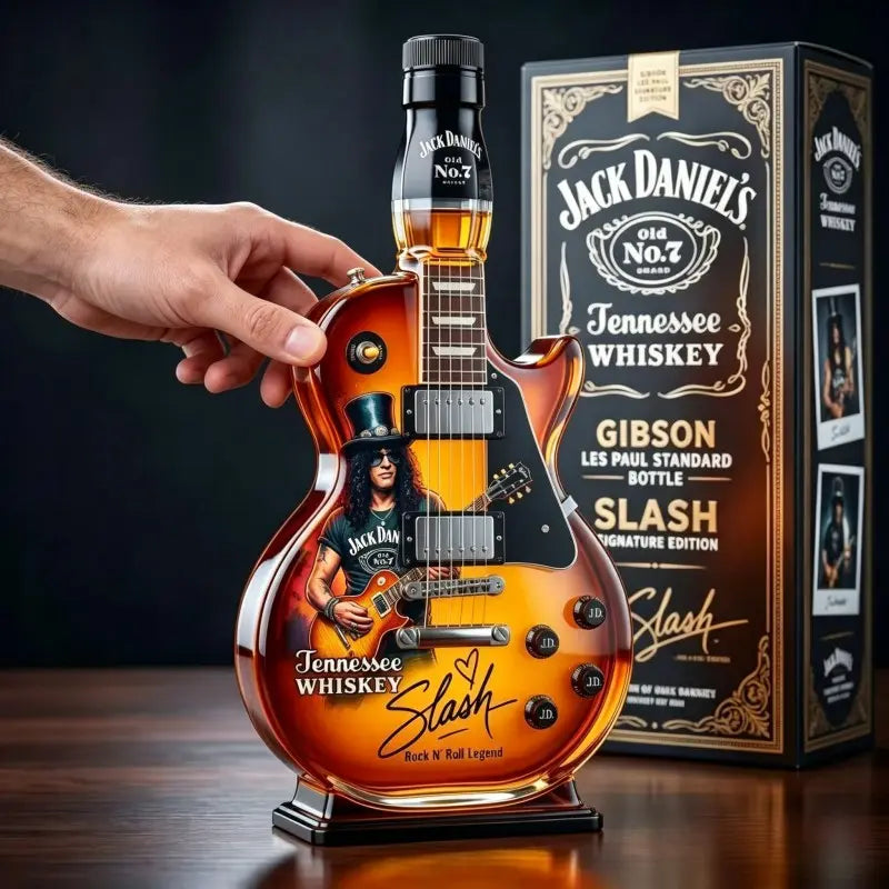 Slash Les Paul Guitar Whiskey Decanter, Rock Bar Collectible Bottle, Unique Gift for Music Lovers, High-Quality Design